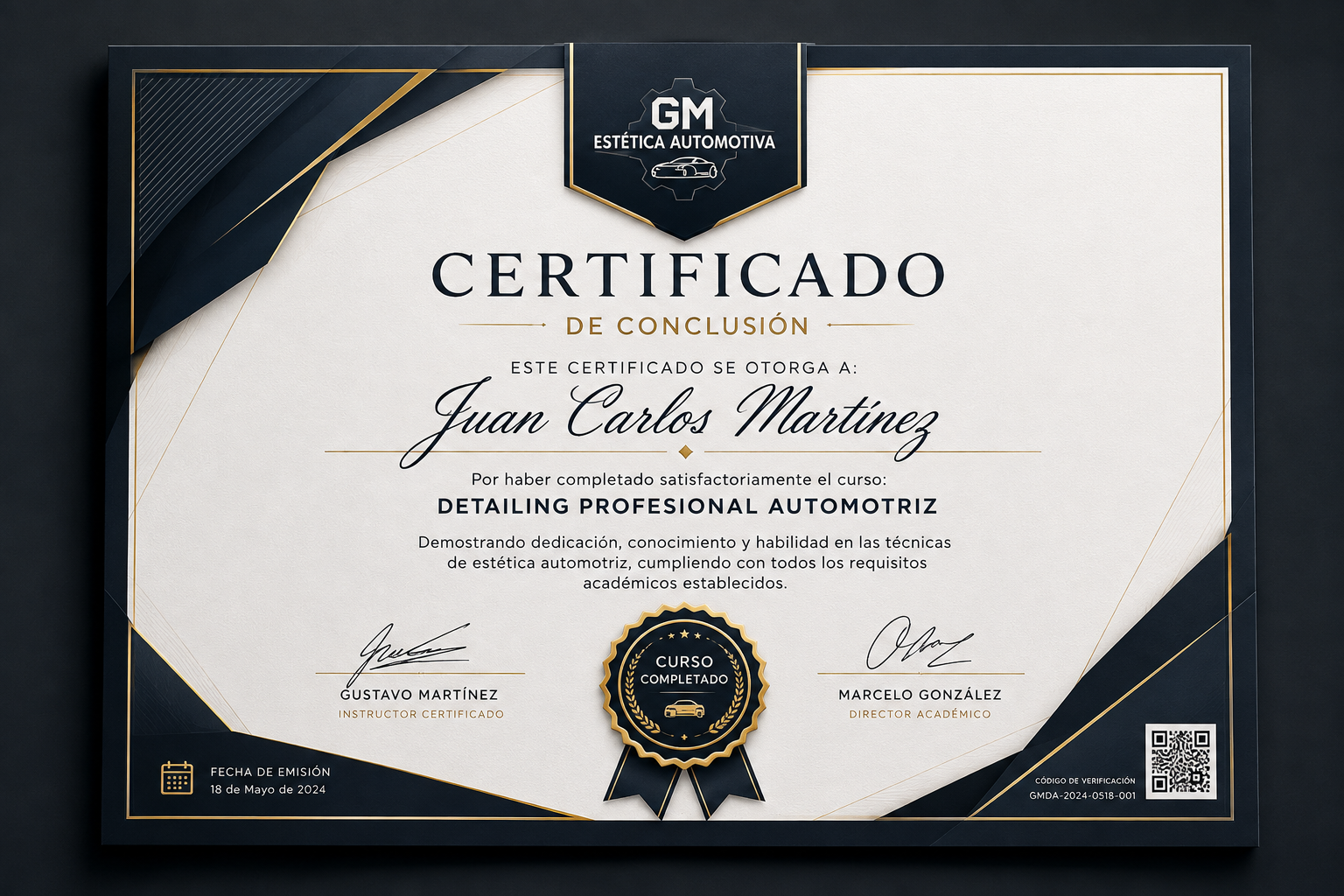 Certificado Digital Viviendo del Detailing